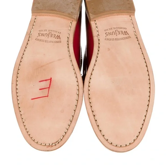 G.H. Bass & Co. Red Leather Loafers - Picture 3 of 8